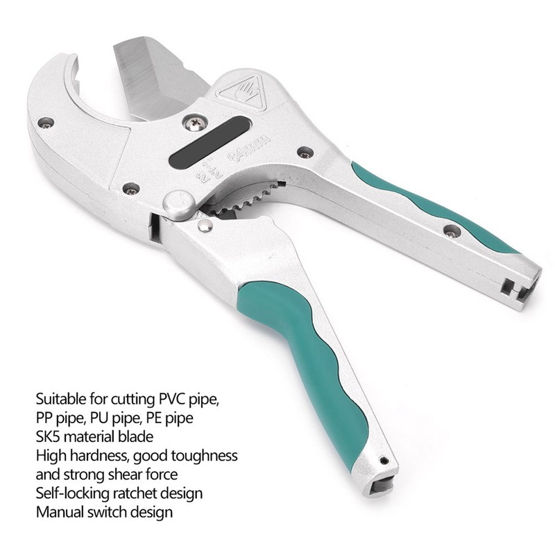 W0203 2-1/2in 64mm Pipe Tube Cutter Ratchet Hose Cutting Scissors