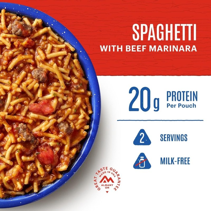Mountain House Spaghetti with Beef Marinara Freeze Dried Backpacking &