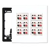 DIYTECH Premium 12 Speaker Wall Plate, Supports 12 Configurations, Screwless