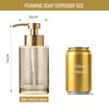 Enra Gold Foaming Soap Dispenser, 12oz Thick Glass Bathroom &