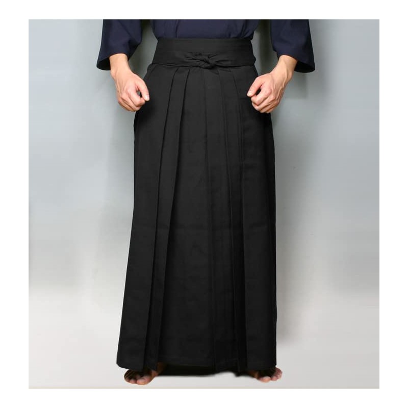 Kendoya Tetoron Kendo Hakama, Black (Inner Fold Sewing) No. 19