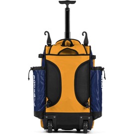 Boombah Catchers Superpack Hybrid Rolling Bat Bag - BM-9060C23 Royal/Gold - Wheeled & Backpack Version