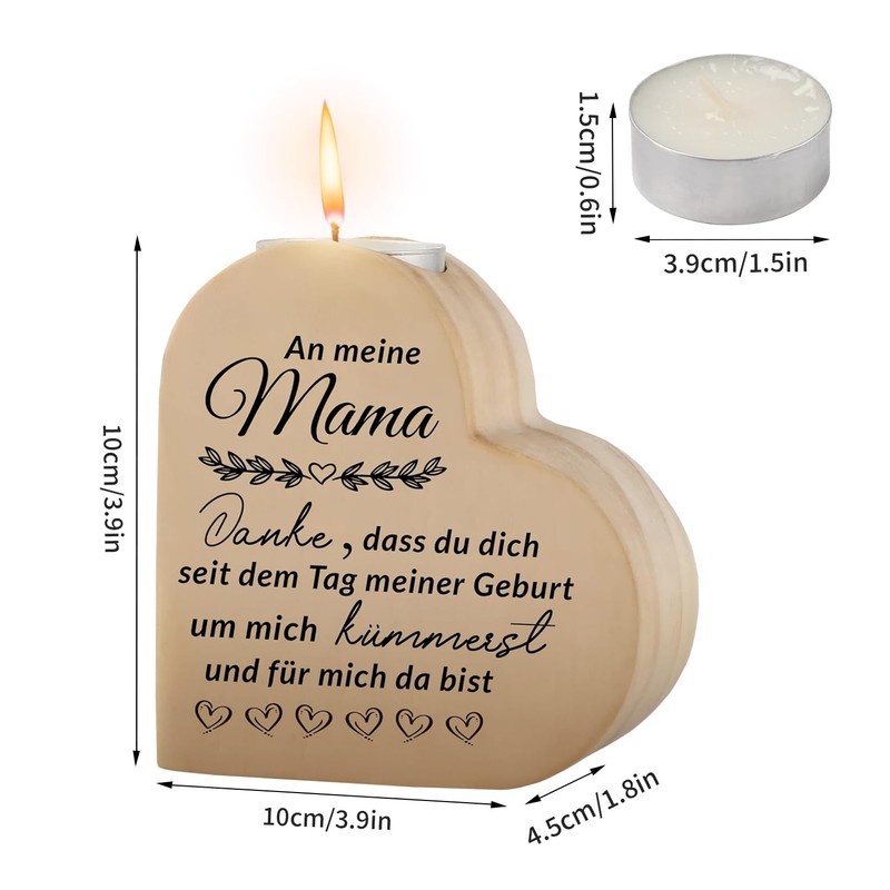 Geschenke für Mama, Muttertagsgeschenk, Handgemacht Herz Holzschild für Mama, Beste