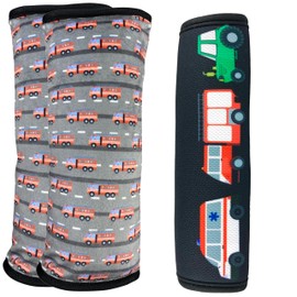 HECKBO 2 x seat belt cushions and 1 x belt pad - fire brigade