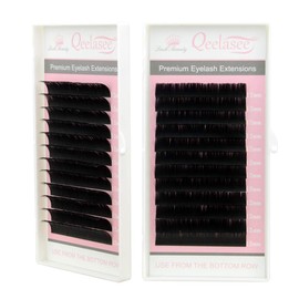 Matte Mink Flat Eyelash Extension 0.25 C Curl 11mm Ellipse Eyelashes False Mink Individual Eyelash Extension Professional Salon Used by Qeelasee