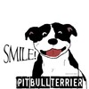 CafePress Smiling Pit Bull (Black and White) Oval Car Bumper