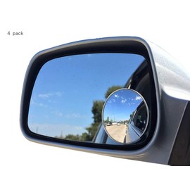 Newest Upgrade Blind Spot Mirror, Ampper 2" Round HD Glass Convex Aluminum Frame Wide Angle Rear View Mirror For All Universal Vehicles Car Suv (Pack Of 4)