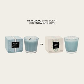 NEST New York Scented 3-Wick Candle, Driftwood & Chamomile - 21.2 oz - Up to 100-Hour Burn Time - Reusable Glass Vessel