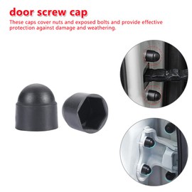50Pcs Hex Nut Cover,M8*13 * 15 Bolt Dome Caps Covers,Plastic Dome Bolt Nut Protection Caps Cover for Bolts,Hex Hexagon Screws