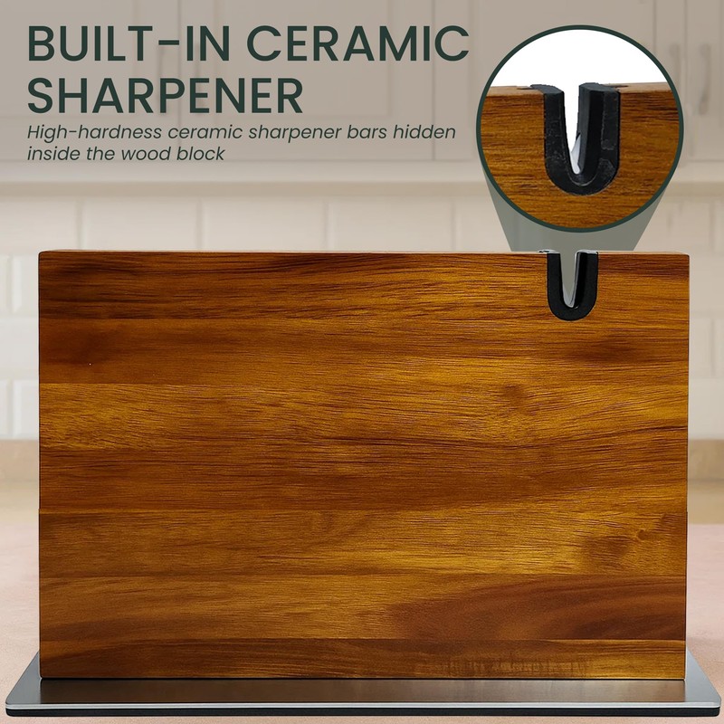 magnetic knife holder with knife sharpener