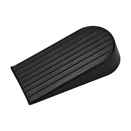 AUXBC Big Rubber Door Stopper, Black Heavy Duty Door Stop Wedge, 1.9" Tall Non-Slip Flexible Doorstop for Big Gap, Fits All Floor Surfaces, Perfect for Home Office School