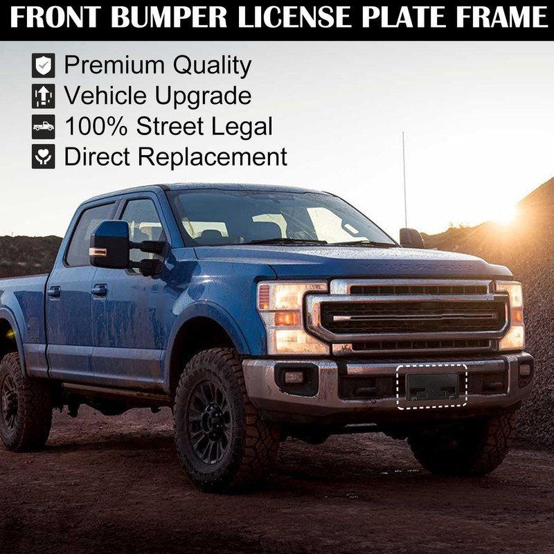 License Plate Frame Compatible with F250 F350 Super Duty 2023