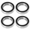 ECSiNG 4Pcs Front Wheel Sealed Bearing Stainless Steel Double Rubber
