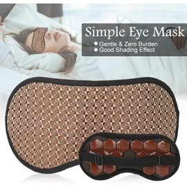 Máscara Para Dormir, Ajustable Máscara De Ojos De Germanio De Piedra De Jade de Terapia Magnética Con Sombra Completa Piedras De Jade Ojo Vendaje Facial Ojo Vendaje Sueño Frío Para Eliminar La Fatiga