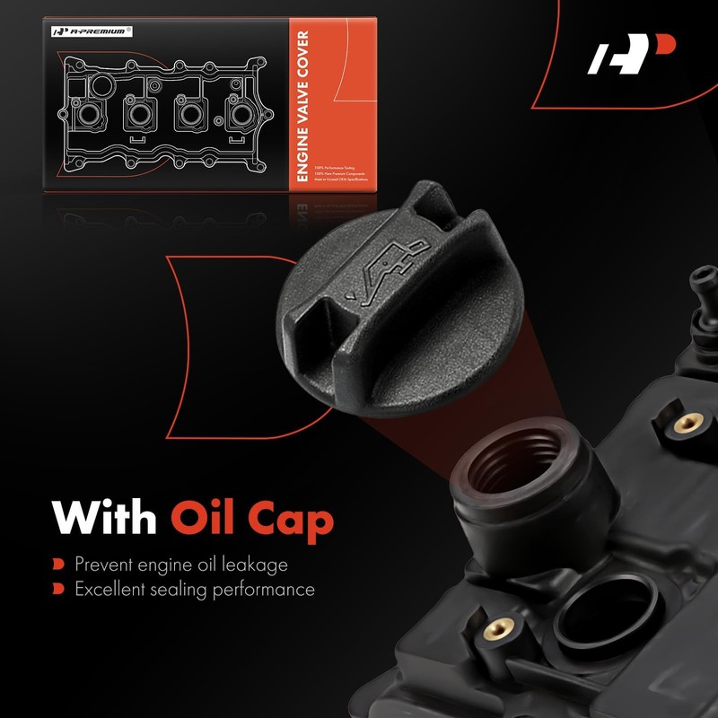 A-Premium QR25DE Engine Valve Cover with Gasket, Oil Cap &