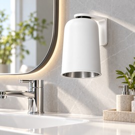 Magnetic Mouthwash Cup for Bathroom Organization – 304 Stainless Steel Toothbrushing Cup with No-Drill Wall Mount for Daily Use
