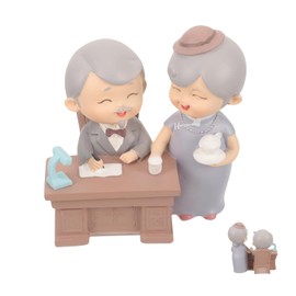 ifundom Figurita De Pareja Anciana Resina Estatua De Abuelo y Abuela Decoración Romántica para Bodas y Mesas para Aniversarios y San Valentín