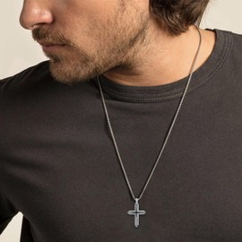 ROMANTICWORK Cross Urn Necklaces for Ashes 925 Sterling Silver Obsidian Celtic Knot Memorial Pendant Necklace Keepsake Cremation Jewelry for Men Women