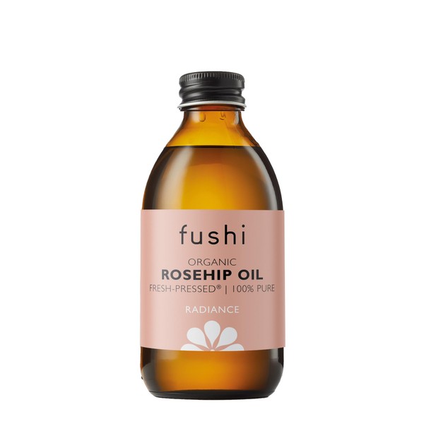 Fushi Organic Rosehip Seed Oil 100 ml | min Vitamin E 18.3 mcg/g | Fresh-Pressed | Best for Scars, Fine Lines & Stretch Marks | Ethical & Vegan Society Approved | Manufactured in the UK