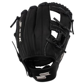 SSK Z5 Craftsman Infield Baseball Glove – 11.25” - 11.5” - 11.75” - 12” – Right & Left Hand Throw (Black/Silver - I Web, 11.75" - Left Hand Throw)