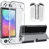 Elnicec Switch OLED Cover, Clear Cover, TPU Joy-Con (L)/(R) Cover,