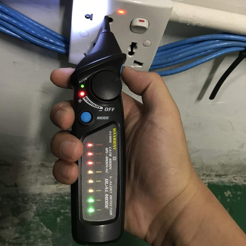 MAXRIENY AVD06 Dual Mode AC Voltage Detector 12V/48V～1000V Circuit Tester