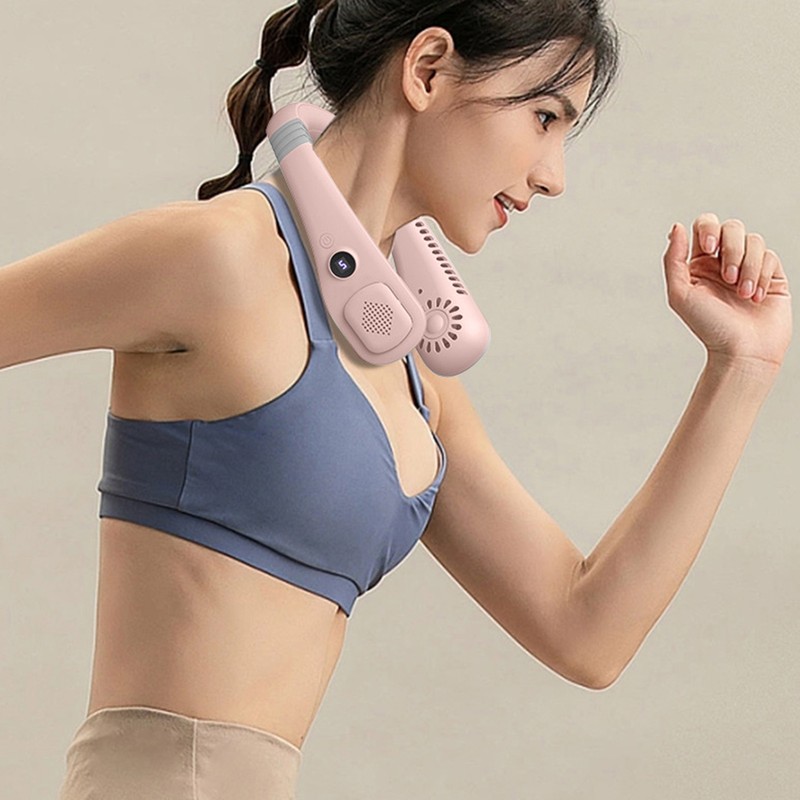 Portable Neck Fan Hands Free Bladeless Fan USB Rechargeable Quiet