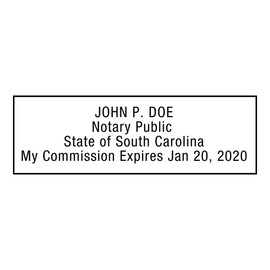 South Carolina Notary Self-Inking Rubber Stamp - Meets State Specifications