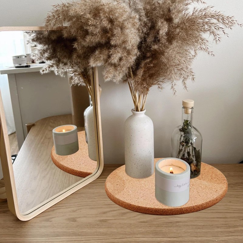 Pack of 6 Round Cork Coasters, Round Pot Coasters, Thick