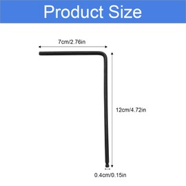 Cionyce 4mm Truss Rod Wrench, Allen Wrench Tool Ball End for Acoustic Guitar Truss Rod Adjustment And Deep or Narrow Truss Adjustment (Black)