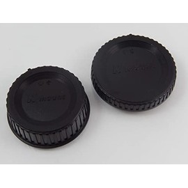 vhbw Lens Cap Set Compatible with Nikon Lenses with an F Bayonet Camera - Rear and Housing Cap Black