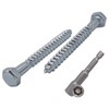 (Pack of 50) DIN 571 Galvanised Steel Hexagon Wood Screws