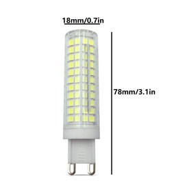 Lxcom Lighting G9 LED Corn Bulb Dimmable 2 Pack 15W LED Bulb 120 Watt Equivalent Bulb 136 LEDs Daylight White 6000K G9 Bi-Pin Base 1500LM for Home Lighting