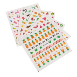 OHPHCALL 10sheets Scrapbook Stickers Adorable Creative Decals for Journaling Nail Art Crafts Cute Fruit Designs for Personalization and Decoration