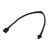 okgear 12" PWM 4 pin Extension Cable with Black Sleeving # FC44PWM-12BKS