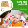WIYETY Bamboo Baby Plate with Suction Cup: Non-Slip Baby Plate