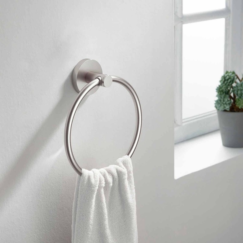 KIBI Circular Bathroom Hand Towel Ring | Wall Mounted Solid