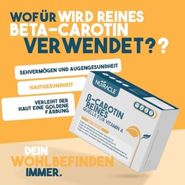 Nutracle Nutracle Beta Carotin 160 Tabletten | Nahrungserg?nzungsmittel mit Beta-Carotin und Kupfer fr eine intensive Br?une | Untersttzung fr die Sehkraft mit hoher Konzentration an Provitamin A