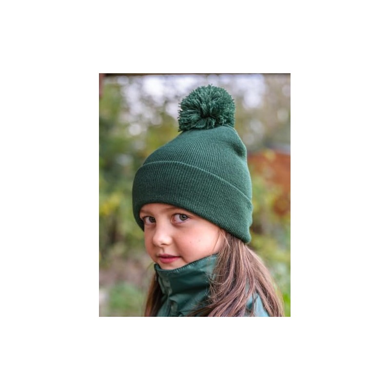 OnlyBee Kids Junior Winter Bobble Hat (Black)