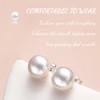 OQKAHIV 6 Pairs of Pearl Earrings Silver, Pearl Earrings, White