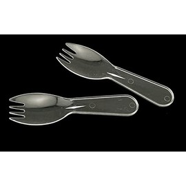 500 3.5" Disposable Sporks, Clear Plastic Sporks - Fork Spoon 2 in 1 utensils Perfect for Travel, School Lunch, Picnics, Catered Events, Restaurants and Kids Birthday Parties Clear Spork
