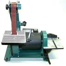 Generic 1" X 30" Belt & Disc Sander, 5" Disc, 3450 RPM, Top Bench Table, Sanding & Polishing, Multifunctional, Corded Electric, Green, 120V, 60Hz