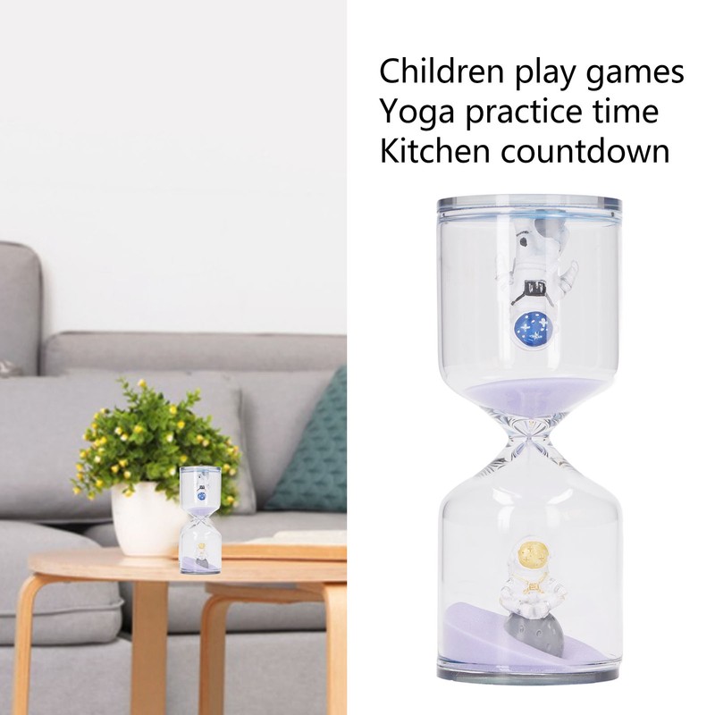 Decorative Sand Timer Clock Space Man Educational Hourglass for Office