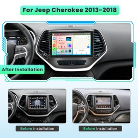 [8Core 4+64G] Car Radio for Jeep Cherokee 2013-2018, Wireless Carplay Android Auto 32EQ DSP, Hikity 10.1 Inch 1280 * 720 Touchscreen Bluetooth 5.0 Android 13 Car Radio GPS Navigation Backup Camera