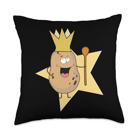 Potatoes Potato Vegetable Kitchen Chefs Chef Kings Throw Pillow