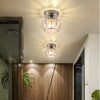 FRIXCHUR Small Ceiling Light Semi Flush Mount Ceiling Light Chrome