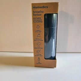 Homedics Breathe Better Portable Ultrasonic Humidifier air Navy USB charge mist