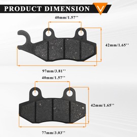 PRO BAT Chinese Scooter Brake Pads Replacement for Pit Pro Traill Quad Dirt Bike ATV Dune Buggy Go Kart, 2 Pairs