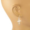 925 Solid Sterling Silver Filigree Cross Earrings for Women -