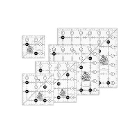 Craft Bunch - 5 Non-Slip Square Quilt Rulers - 2.5", 3.5", 4.5", 5.5", 6.5"